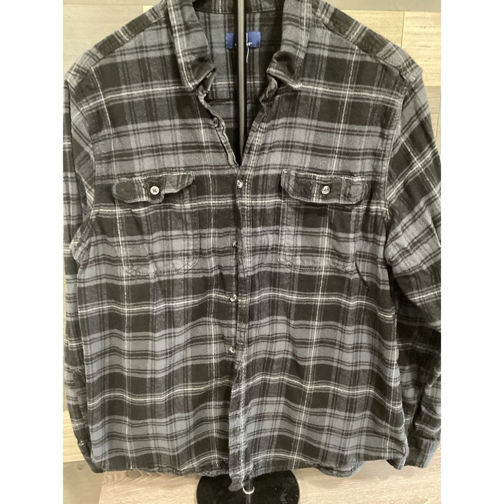 Men's George Flannel Shirt Size XL Plaid Collared Button Down Long Sleeve Soft